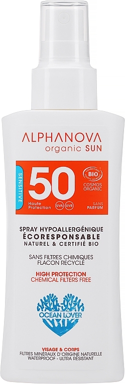 Sunscreen Spray - Alphanova Sun Bio SPF50 Spray Voyage — photo N1