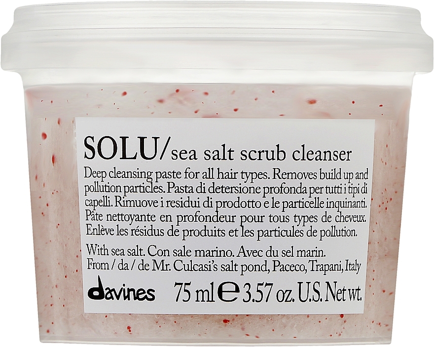 Cleansing Sea SaltPaste-Scrub for All Hair Types - Davines Solu Sea Salt Scrub Cleanser — photo N1