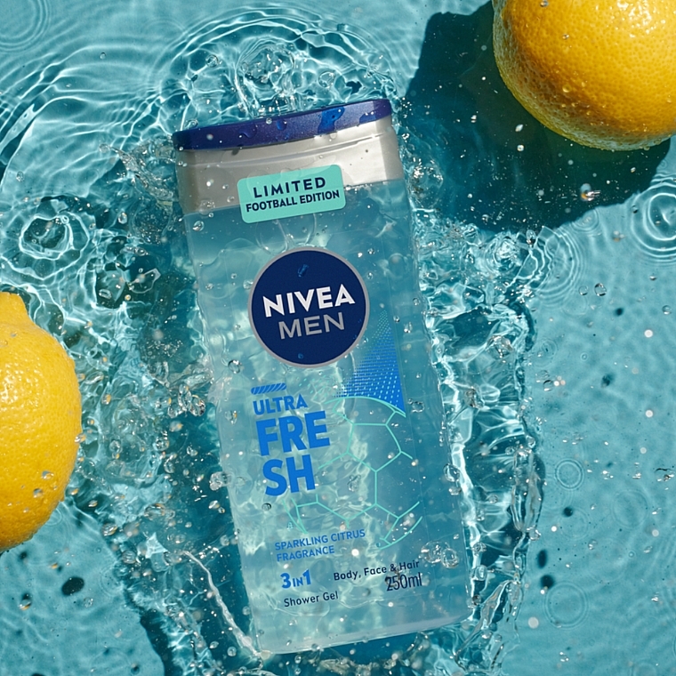 3in1 Face, Hair & Body Wash - Nivea Men Ultra Fresh Limited Football Edition — photo N3