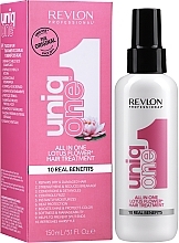 Hair Mask Spray - Revlon Professional Uniqone All in one Hair Treatment Lotus Flower 10 Real Benefits — photo N1