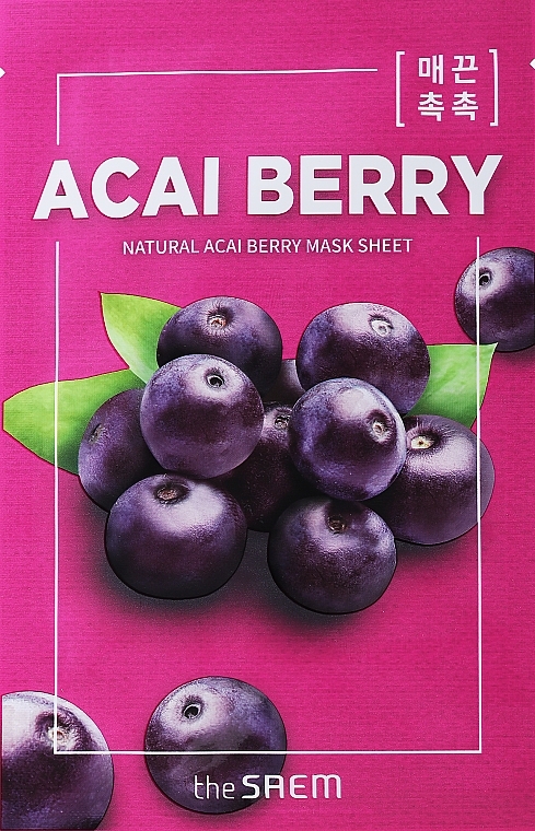 Acai Berry Sheet Mask - The Saem Natural Acai Berry Mask Sheet — photo N1