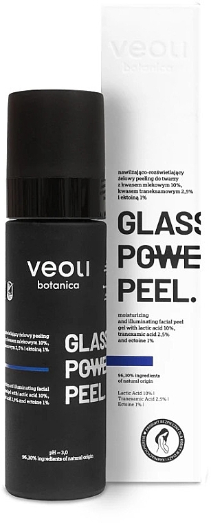 Moisturizing & Brightening Face Peeling Gel - Veoli Botanica Glass Skin Power Peel — photo N1