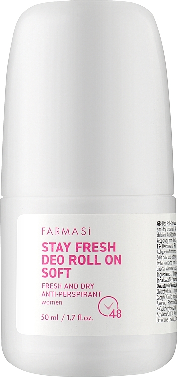 Roll-On Deodorant-Antiperspirant - Farmasi Stay Fresh Deo Roll-on Soft — photo N1