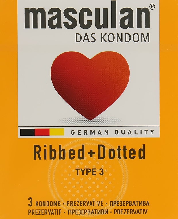 Ribbed+Dotted Condoms - Masculan — photo N1