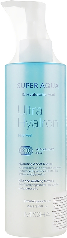 Gentle Hyaluronic Acid Peeling Gel - Missha Super Aqua Ultra Hyalron Mild Peel — photo N1