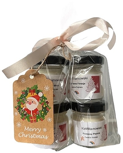 Christmas Scented Candle Set - KawiLamowski (candles/4x40ml) — photo N1