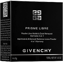 Loose Powder - Givenchy Prisme Libre Mat-finish & Enhanced Radiance Loose Powder 4in1 Harmony (4 x 3 g) — photo N7