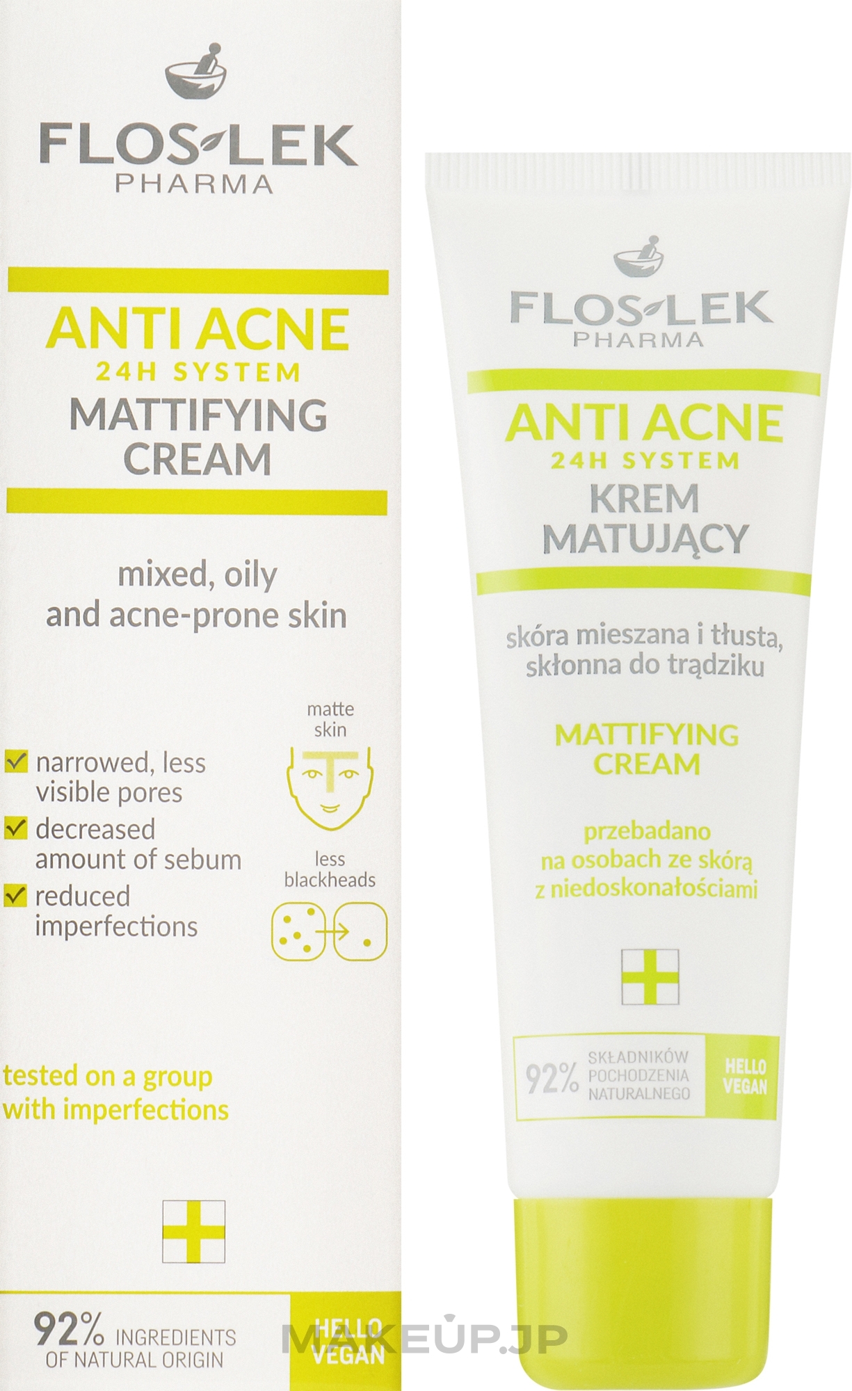 Face Cream - Floslek Mattifying Mixed Oily And Acne-prone Skin Cream — photo 50 ml