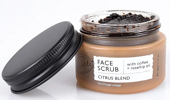 Coffee Face Scrub - UpCircle Face Scrub Citrus Blend with Coffee + Rosehip Oil Travel Size (mini size) — photo N3