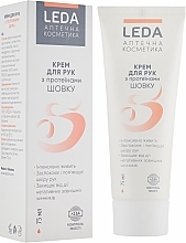 Fragrances, Perfumes, Cosmetics Hand Cream with Silk Proteins - Leda