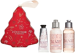 Fragrances, Perfumes, Cosmetics Set - L'Occitane Cherry Blossom Tree (sh/gel/35ml + b/lot/35ml + h/cr/10ml)