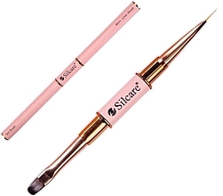 Fragrances, Perfumes, Cosmetics Gel No. 6 and Jewelry No. 9 Double-Sided Brush  - Silcare