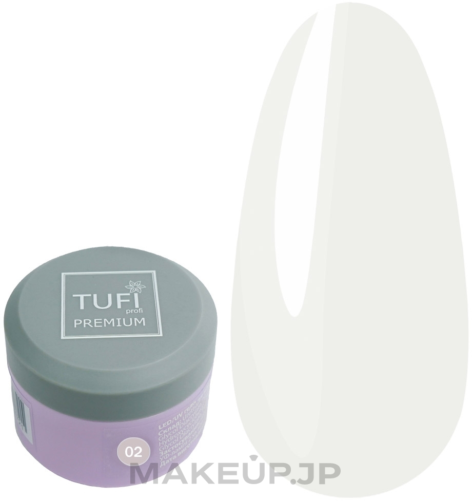 Nail Extension Gel - Tufi Profi Premium LED/UV Gel 02 Milk — photo 5 g