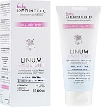 Moisturizing & Soothing Cream - Dermedic Emolient Linum Baby Body Cream — photo N3
