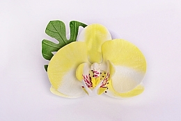 Fragrances, Perfumes, Cosmetics Yellow Orchid Elastic Hair Band - Katya Snezhkova