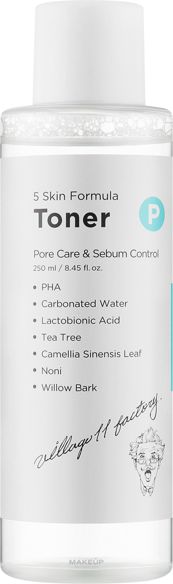 Pore Tightening Toner - Village 11 Factory P Skin Formula Toner — photo 250 ml