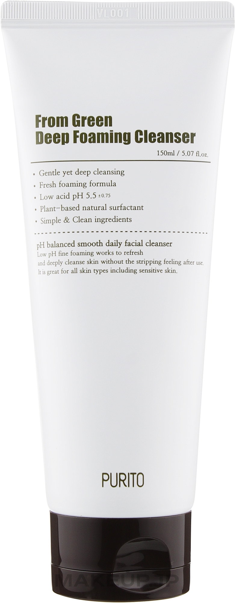 Centella & Green Tea Foam - Purito From Green Deep Foaming Cleanser — photo 150 ml