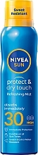 Fragrances, Perfumes, Cosmetics Sunscreen Spray SPF30 - NIVEA Sun Protect & Dry Touch Refreshing Mist SPF30