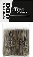Wavy Hairpins 50mm, brown - Tico Professional — photo N1