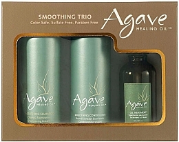 Fragrances, Perfumes, Cosmetics Set - Agave Smoothing Trio (shampoo/118ml + conditioner/118ml + oil/treatment/59ml)