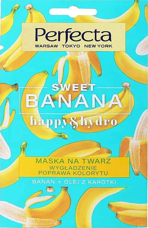 Smoothing Face Mask - Perfecta Sweet Banana Happy & Hydro Mask — photo N1