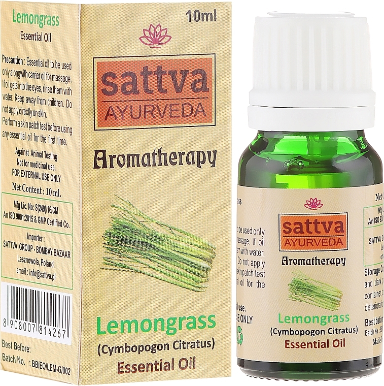 Essential Oil "Lemongrass" - Sattva Ayurveda Lemongrass Essential Oil — photo N1