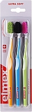 Fragrances, Perfumes, Cosmetics Toothbrush, extra soft, orange+blue+light green - Elmex Swiss Made