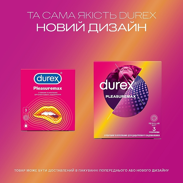 Condoms, 3 pcs - Durex Pleasuremax — photo N16