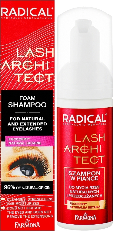 Foam Shampoo for Natural Lashes & Extensions - Farmona Radical Lash Architect Foam Shampoo — photo N2