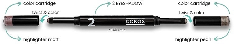 Dual Highlighter Stick - Gokos EyeLighter Black Edition — photo N2