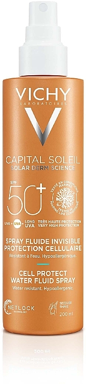 Sun Protective Spray - Vichy Capital Soleil Solar Derm Science SPF50+ Invisible Fluid Spray — photo N1