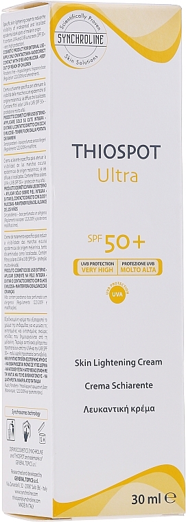 Anti-Pigmentation Lightening Cream SPF50 - Synchroline Thiospot Ultra Skin Lightening Cream — photo N1