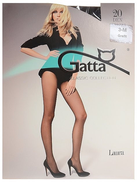 Tights "Laura" 20 Den, grafit - Gatta — photo N1