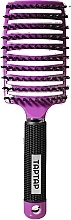 Hair Brush with Natural Bristles, purple - Taptap — photo N1