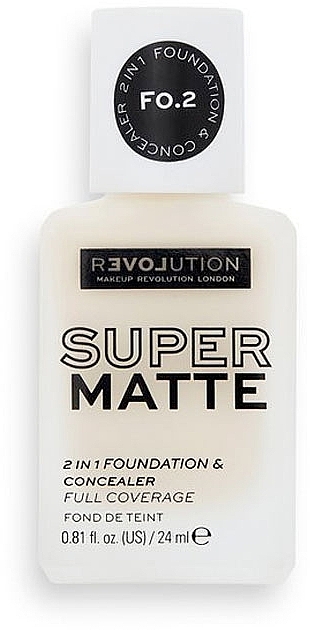 Matte Foundation - Relove By Revolution Super Matte Foundation — photo N1