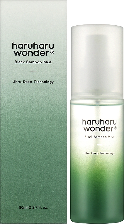 Facial Black Bamboo Extract Spray - Haruharu Wonder Black Bamboo Mist — photo N2