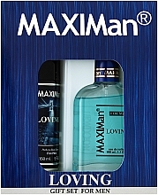 Fragrances, Perfumes, Cosmetics Aroma Parfume Maximan Loving - Set (edt/100ml + deo/spray/150ml) 