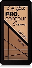 Highlighter - L.A. Girl Pro. Contour Cream Highlight And Contour Duo — photo N2