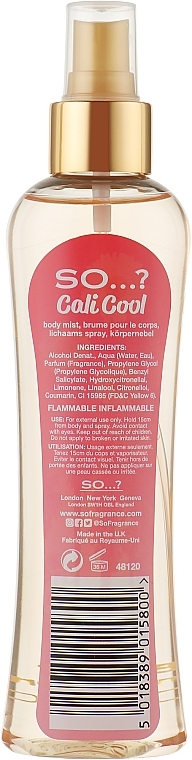 Body Spray - So...? Cali Cool Body Mist — photo N4