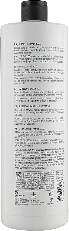 Anti-Yellow Shampoo with Argan & Aloe Vera Extract - Design Look No Yellow Shampoo Vegan Argan & Aloe Vera — photo N4
