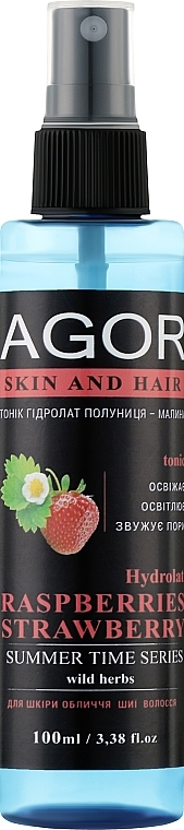 Raspberry & Strawberry Hyaluronic Tonic - Agor Summer Time Skin And Hair Tonic — photo N8