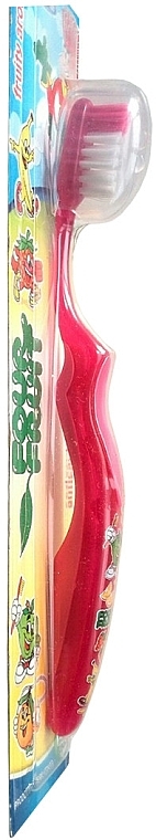 Baby Toothbrush "Four Fruit", red - Silver Care — photo N2