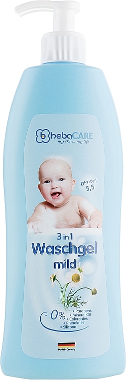 Gentle Hair & Body Wash Gel 3in1 for Kids - HebaCARE Washing Gel 3in1 — photo N5