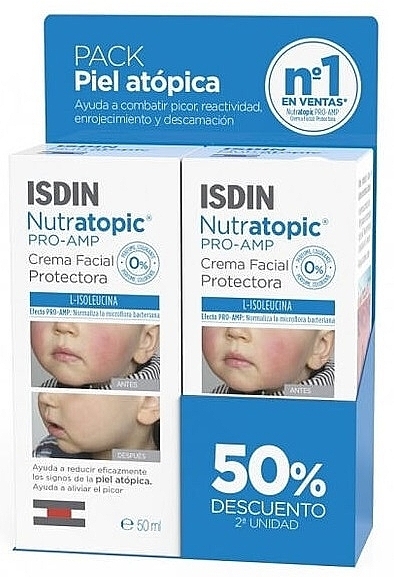 Set - Isdin Nutratopic Facial Cream Pro-Amp Duo — photo N1