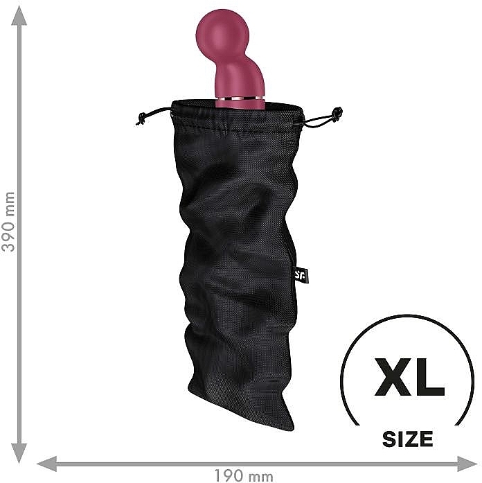 Sex Toy Storage Bag, black, Size XL - Satisfyer Treasure Bag Black — photo N2