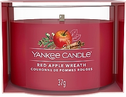 Fragrances, Perfumes, Cosmetics Scented Mini Candle in Jar - Yankee Candle Red Apple Wreath Filled Votive