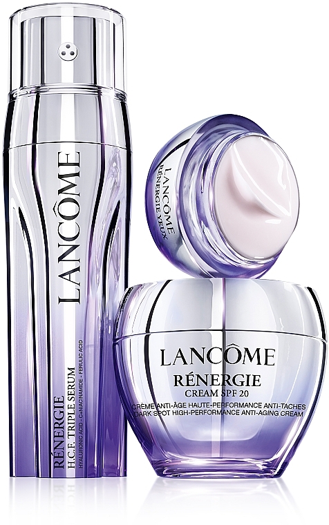 Highly Effective Anti-Aging Face Cream Against Age Spots with Hyaluronic Acid and Flax Extract - Lancome Renergie Cream SPF 20 — photo N5