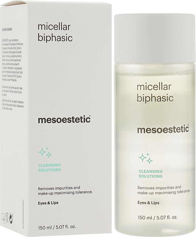 Biphasic Micellar Cleanser - Mesoestetic Micellar Biphasic Cleaning Solutions Eyes&Lips — photo N2