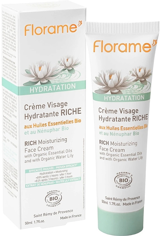 Moisturising Face Cream for Dry & Sensitive Skin - Florame Hydratation Rich Moisturizing Face Cream — photo N1