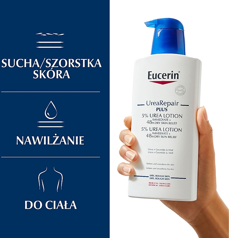 Light Moisturizing Body Lotion for Dry Skin - Eucerin UreaRepair PLUS Lotion 5% Urea — photo N3